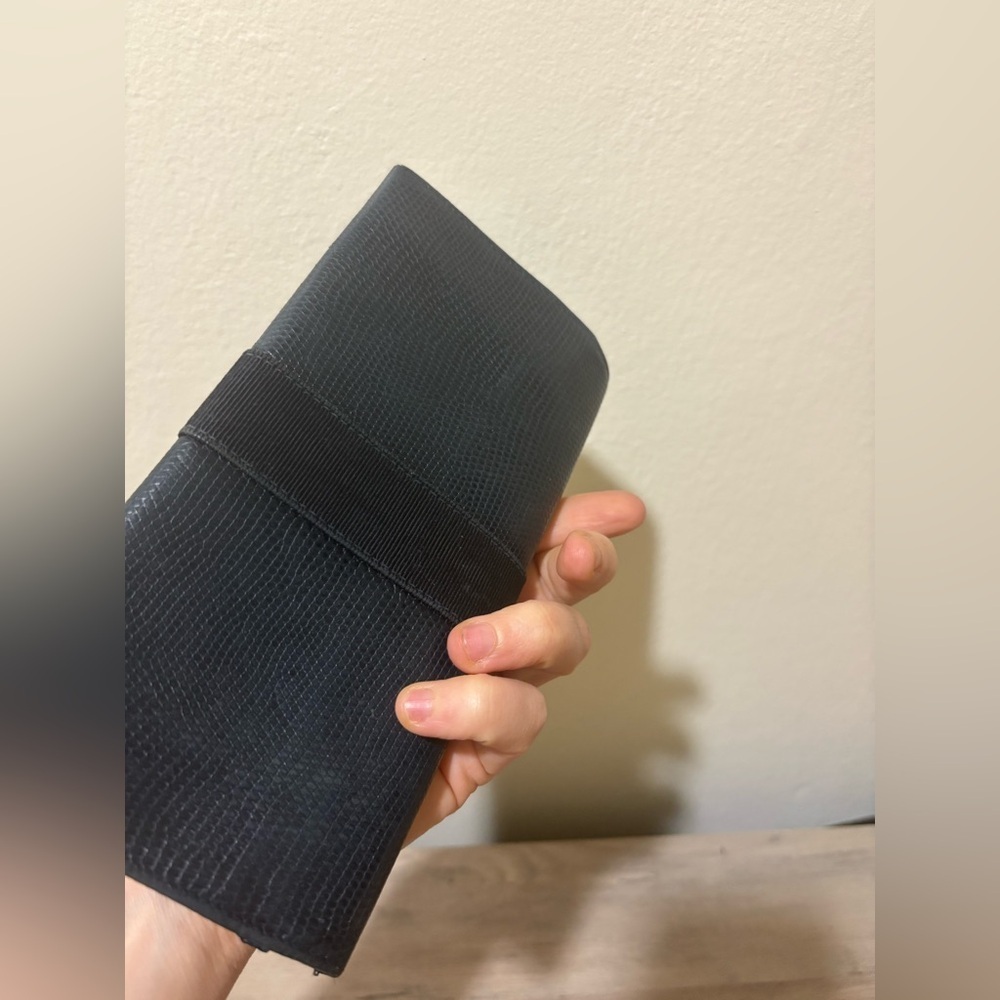 Salvatore Ferragamo Black Textured Leather Wallet - Picture 9 of 12